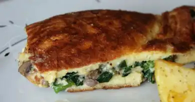 Mısır Unlu İspanaklı & Mantarlı Omlet Tarifi