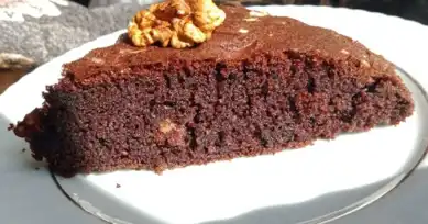Sütsüz Kakaolu Cevizli Kek Tarifi