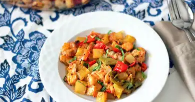 Fırında Tavuk ve Sebze Kebabı Tarifi