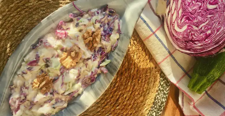 Kabaklı Yoğurtlu Mor Lahanalı Lezzetli Meze