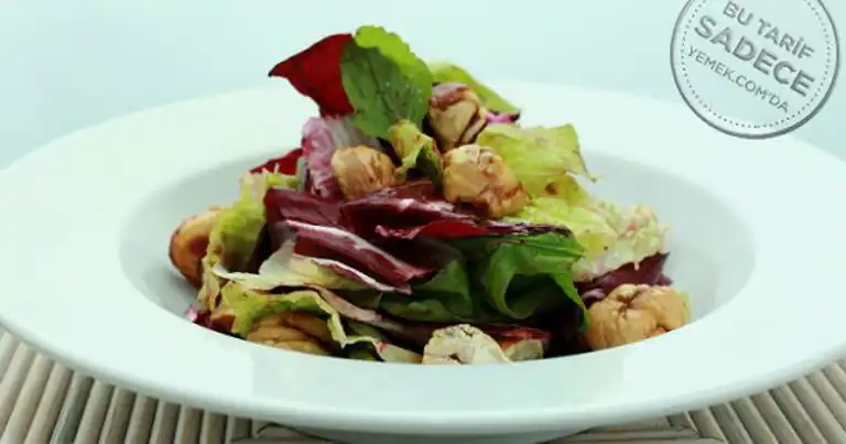 Karamelize Kestaneli Böğürtlenli Salata