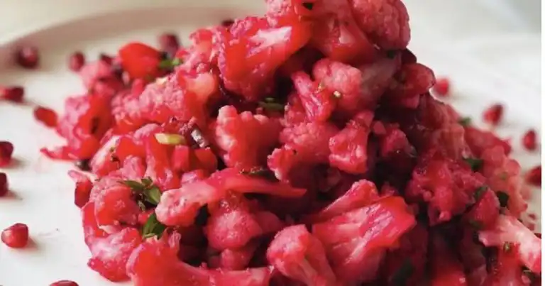 Renkli ve Lezzetli Pancarlı Karnabahar Salatası Tarifi